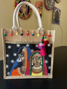 Mizraabag Hand Painted Jute Bag