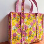Mizraabag quilt cotton hand printed bag Hand Woven Cotton Bag